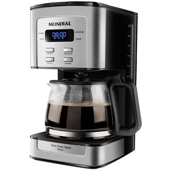 Imagem de Cafeteira Mondial Dolce Arome Digital C-44-32X-Sdi 800 Watts 220V ~ 50/60 HZ - Preta/Prata