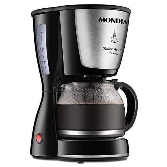 Imagem de Cafeteira Mondial Dolce Arome Inox C-32-32X 800 Watts 220V ~ 50/60 HZ - Preta/Prata