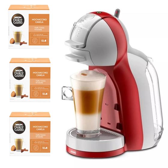 Imagem de Cafeteira Nescafé Dolce Gusto Mini ME 127v +30 Cápsulas de Mochaccino Canela