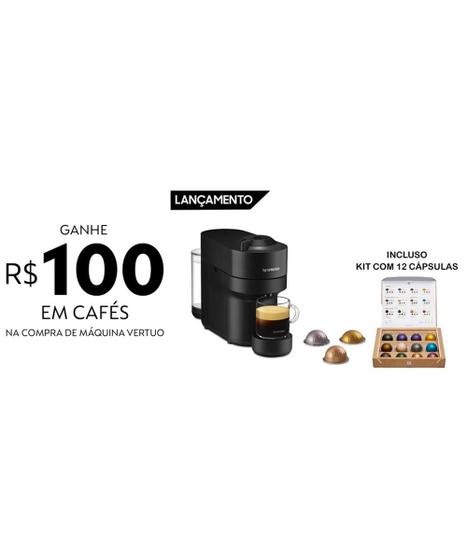 Imagem de Cafeteira Nespresso Automática Vertuo Pop Preta