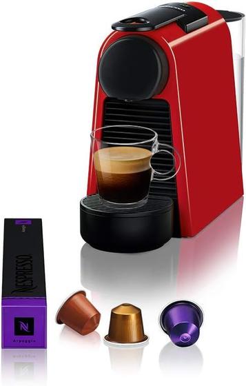 Imagem de Cafeteira Nespresso Vermelha Essenza Mini Compacta 110v Capsula Expresso Cafe