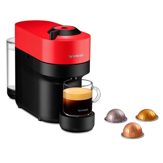 Imagem de Cafeteira Nespresso Vertuo POP Combo Vermelho Pimenta para Café Espresso Manual - A3GCV2BR
