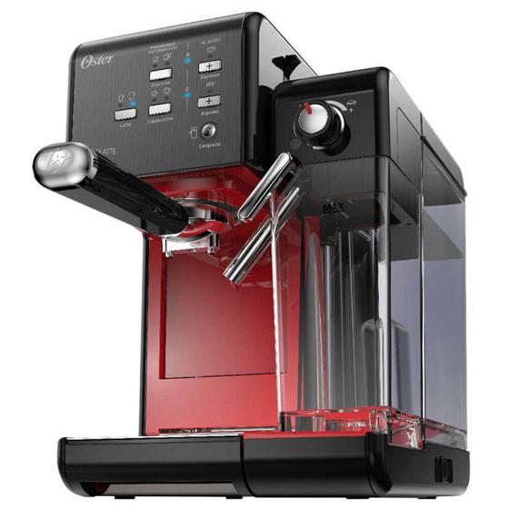 Cafeteira Oster Primalatte Evolution BVSTEM6701B-017 1170W 110V Preto e Vermelho Menor preço em Cafeteira Oster Primalatte Evolution BVSTEM6701B-017 1170W 110V Preto e Vermelho