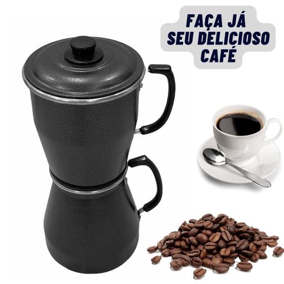 Imagem de Cafeteira Para Fogão Em Alumínio Econômica Italiana Café Delicioso 1,4L