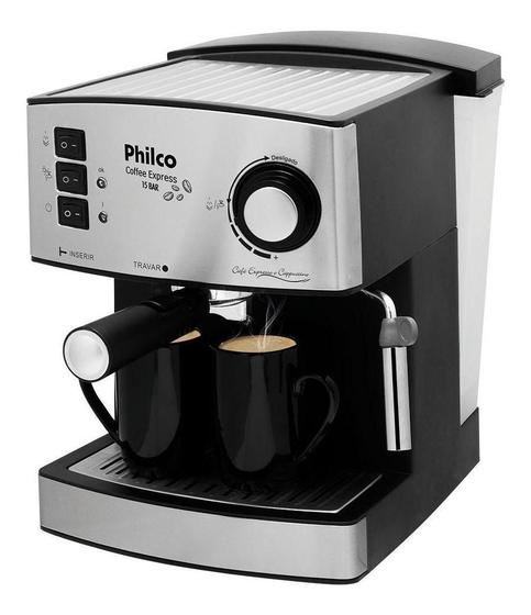Cafeteira Philco 15bar Automática Preta E Prata Expresso 127v Menor preço em Cafeteira Philco 15bar Automática Preta E Prata Expresso 127v