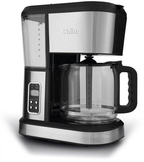 Imagem de Cafeteira philco 220v inox preta automatica faz 45 cafes