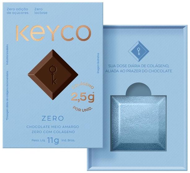 Imagem de Caixa 1 unidade: Colágeno Keyco - Chocolate zero com 2,5g de Verisol + Vitamina C