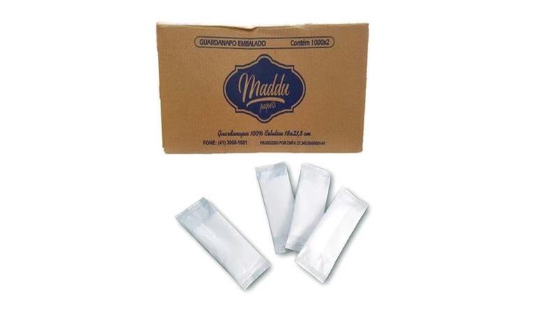Caixa 2.000 Guardanapos Embalados 20x20cm Em Sachês De Papel Menor preço em Caixa 2.000 Guardanapos Embalados 20x20cm Em Sachês De Papel