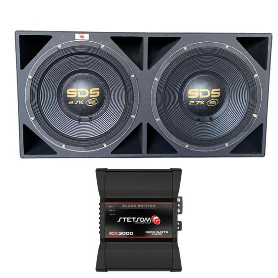 Imagem de Caixa 2 Sub' de 15" + Woofer Eros E-15 Sds 2.7k + Módulo