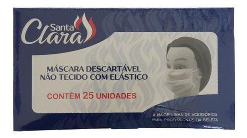 Imagem de Caixa 25 Máscaras Descartáveis Santa Clara