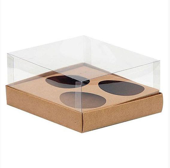 Imagem de Caixa 3 Ovos de Colher 150G - 20,5cm x 17cm x 6,5cm - Kraft - 5 Unidades - Assk - Páscoa Rizzo Embalagens