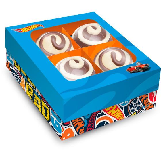 Imagem de Caixa 4 Bombons Quadrado com Visor - Hot Wheels - 1 unidade - Festcolor - Rizzo