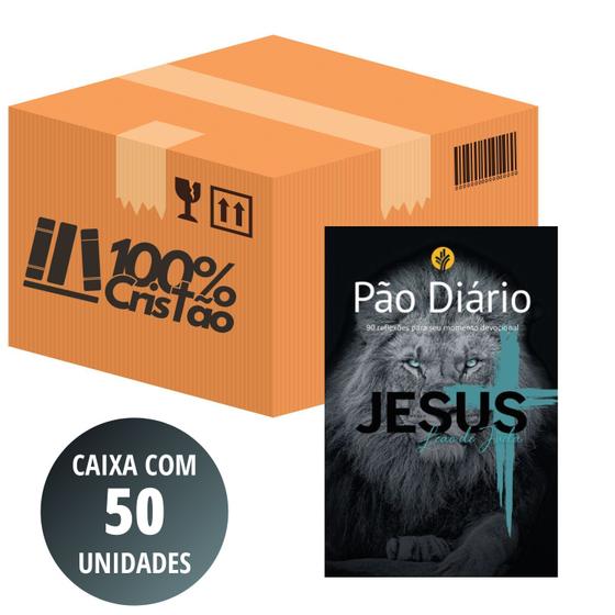 Imagem de Caixa 50 UN Devocional Pão Diário - 90 Reflexões - Capa Leão