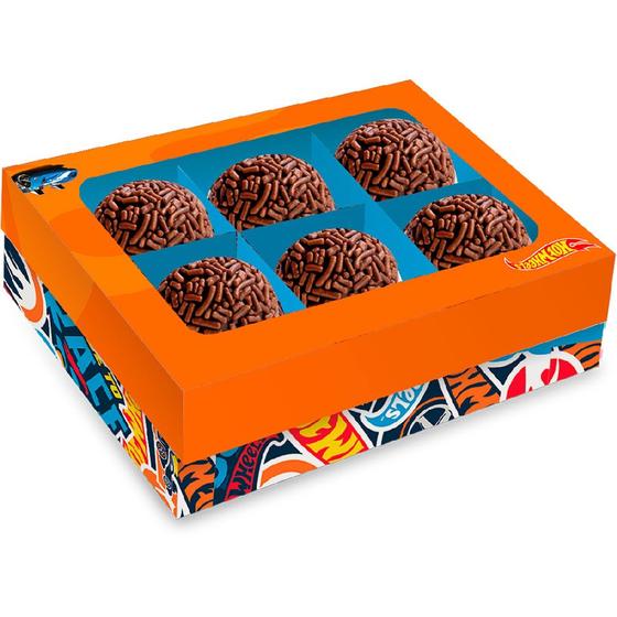 Imagem de Caixa 6 Bombons Retangular com Visor - Hot Wheels - 1 unidade - Festcolor - Rizzo