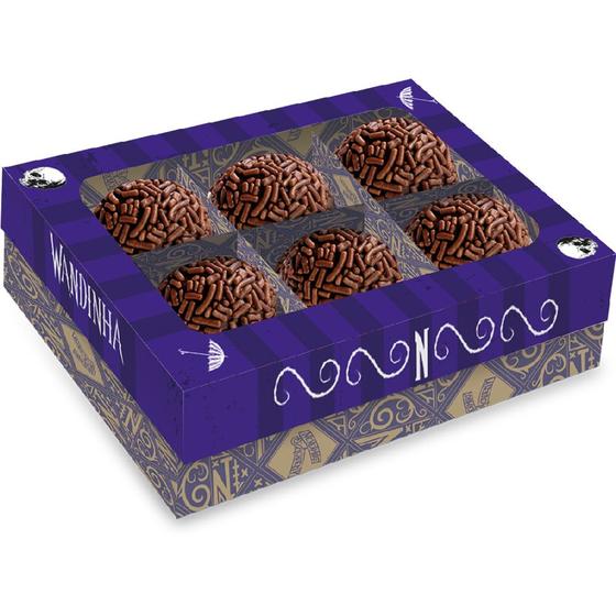 Imagem de Caixa 6 Doces Retangular Com Visor - Wandinha - 6 unidades - FestColor - Rizzo