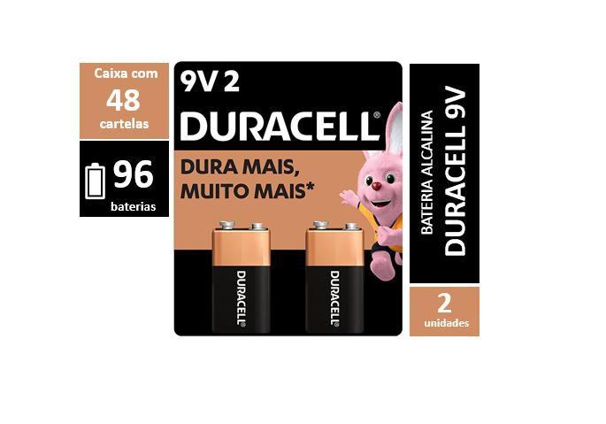 Imagem de Caixa 96 Baterias 9v Duracell (48x2un)