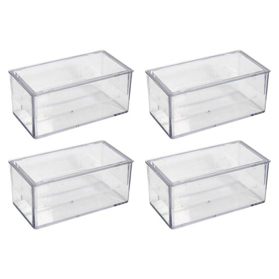 Imagem de Caixa Acrílica Transparente Com Tampa 7x3cm Com 30 Unidades