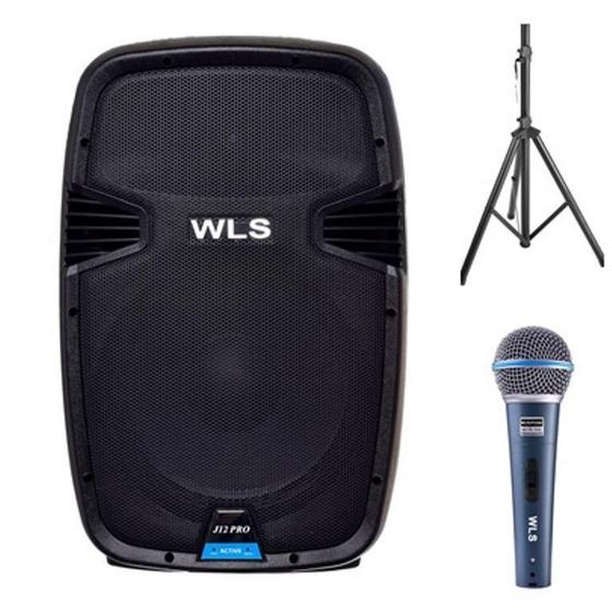 Imagem de Caixa Acústica Wls J12 Pro Ativa + Pedestal + Microfone