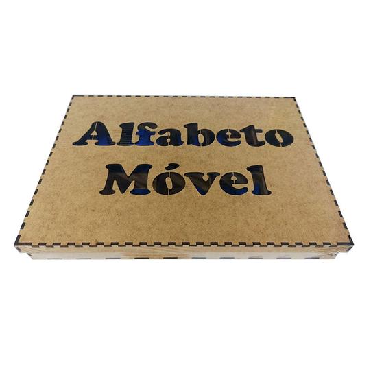 Imagem de Caixa Alfabeto Móvel Recortado Brinquedo Educativo Pedagógico