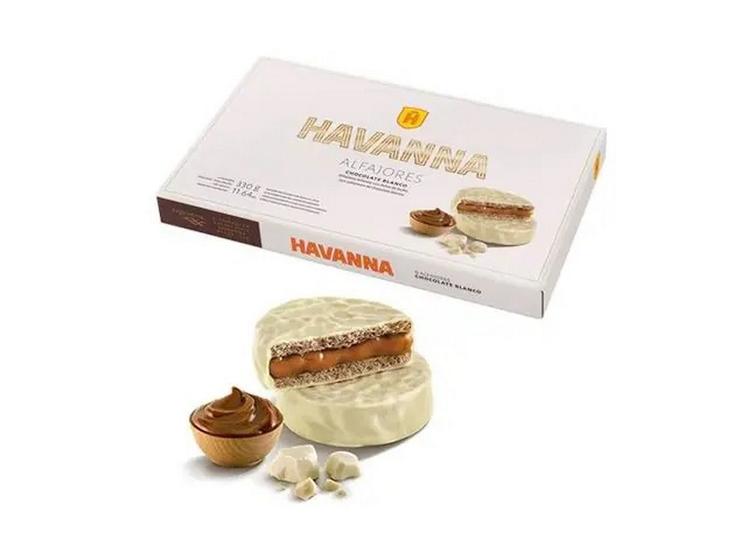 Imagem de Caixa Alfajores de Chocolate Branco Havanna 6 Unidades