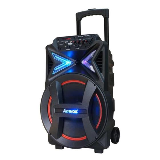 Caixa Amplificada Amvox Led Bluetooth Recarregável USB Auxiliar Bivolt 400W ACA 400 STRONDO Menor preço em Caixa Amplificada Amvox Led Bluetooth Recarregável USB Auxiliar Bivolt 400W ACA 400 STRONDO
