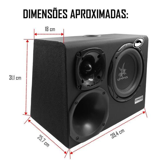 Imagem de Caixa Amplificada Mini Trio Cxmt 300 Corzus 300W Rms