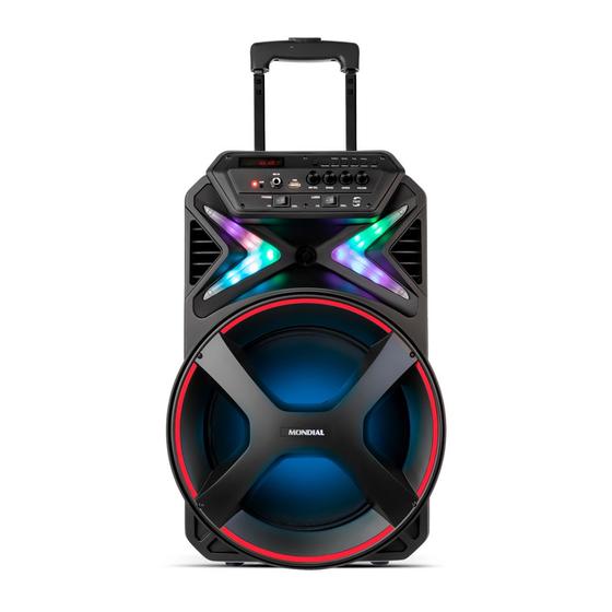 Caixa Amplificada Mondial Connect Lights 400W Preto/Vermelho CM-400 - Bivolt Menor preço em Caixa Amplificada Mondial Connect Lights 400W Preto/Vermelho CM-400 - Bivolt