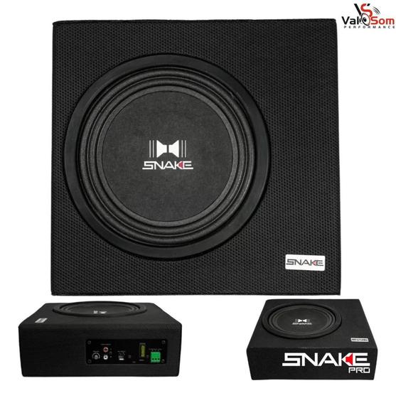 Imagem de Caixa Amplificada Snake Sub Slim 8 Polegadas 200W 2 OHMS - Alto Falantes Snake