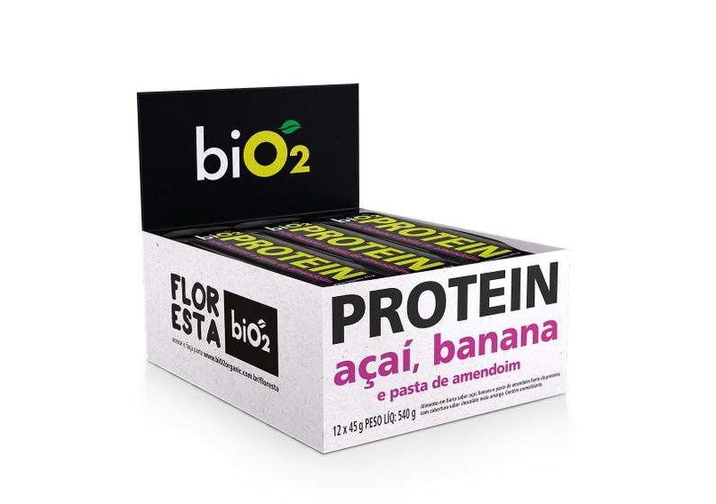 Caixa Barra de Proteína Vegana biO2 45g Açai e Banana 12 und Menor preço em Caixa Barra de Proteína Vegana biO2 45g Açai e Banana 12 und