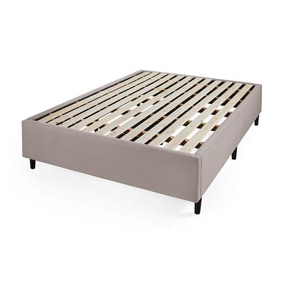 Imagem de Caixa Base Box Cama Casal Premium 1,40m Desmontável Veludo Pavia - Bege