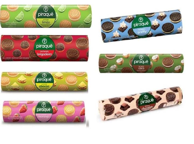 Caixa Bolacha Biscoito recheado Piraquê 3sabores- 80un total - Piraque ...