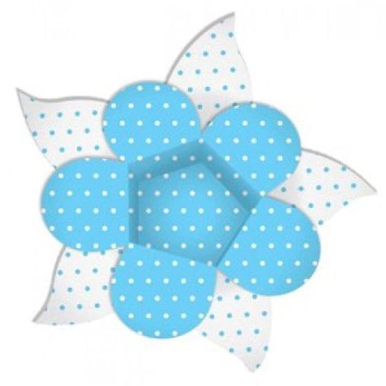 Imagem de Caixa Bombom Arese Uf Floral Azul 12un