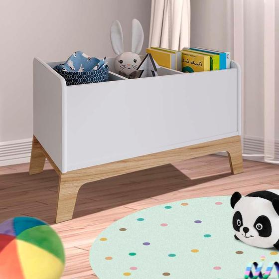 Imagem de Caixa Branca Para Organizar Brinquedos