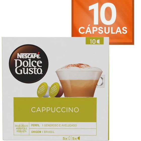 Imagem de Caixa Cápsulas Café Cappuccino Dolce Gusto Nescafe 10 Unidades