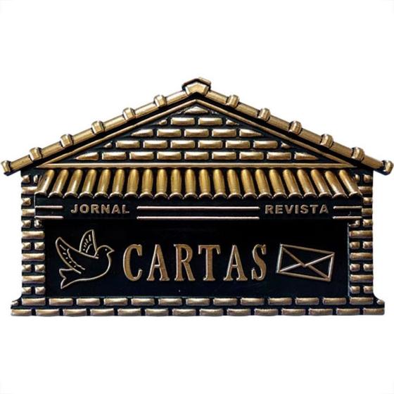 Imagem de Caixa Carta Pvc/Chapa Pto/Ouro-08P