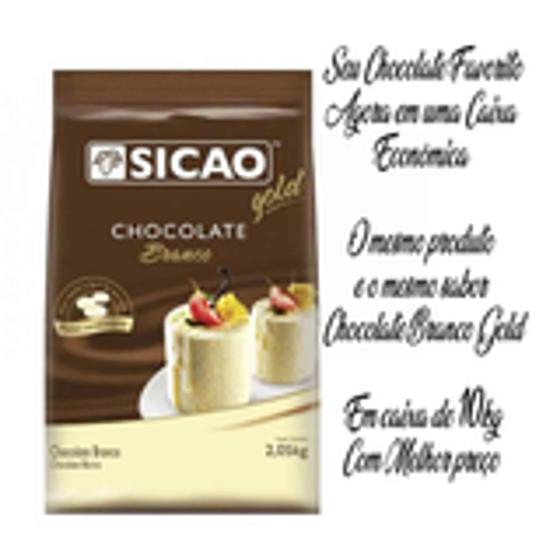 Imagem de Caixa Chocolate Branco Sicao Gold em Gotas 10kg
