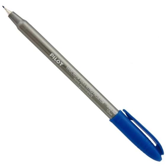 Imagem de Caixa com 12 Marcador Retroprojetor Ponta 1.0 Azul Pilot