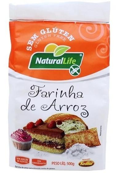 Imagem de Caixa com 12 pacotes de Farinha De Arroz Sem Glúten 500g - Natural Life