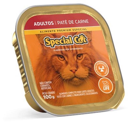 Imagem de Caixa com 12 Patês Special Cat Gatos Adultos Carne 100g