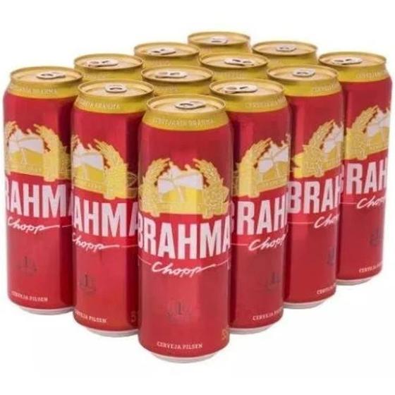 Menor preço em Caixa com 12 unidades cerveja brahma latão 550ml
