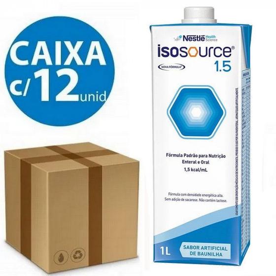 Imagem de Caixa Com 12x Isosource 1.5 (1 Litro Cada) - Nestlé