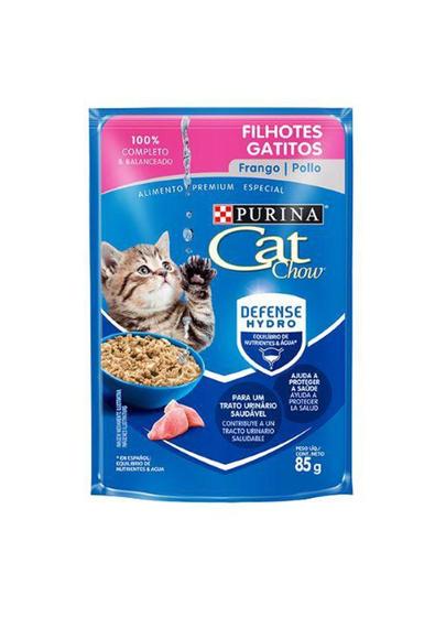 Imagem de Caixa com 15 Sachê Cat Chow Filhote Frango 15 x 85g - Cat Chow Purina