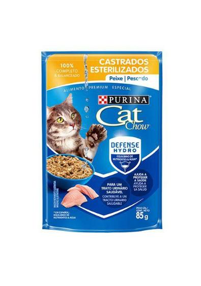 Imagem de Caixa com 15 Sache Cat Chow Peixe Castrado - Pack 15 x 85g - Cat Chow Purina