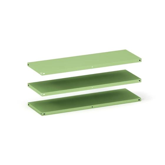 Imagem de Caixa Com 3 Prateleiras em Aço Com Reforço Pandin 92 x 30 cm Verde