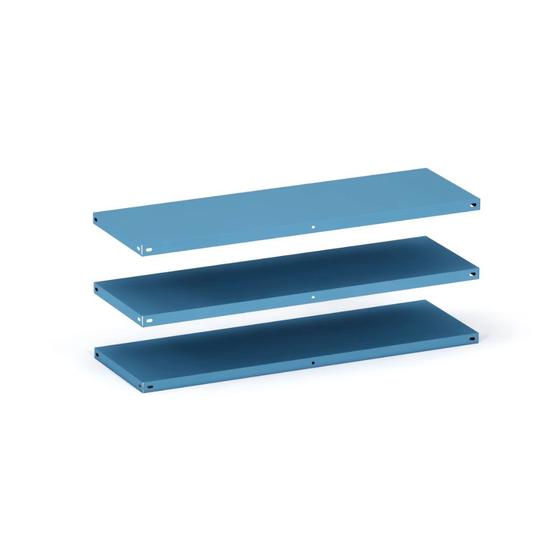 Imagem de Caixa Com 3 Prateleiras em Aço Com Reforço Pandin 92 x 40 cm Azul Dali