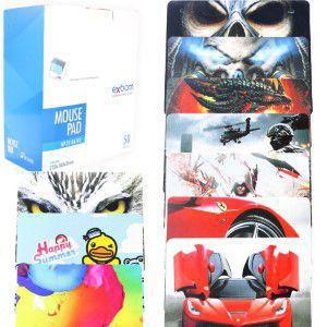 Imagem de Caixa com 50 Mouse PAD Simples 220X180X2MM com Desenhos Sortidos de Carros Tecido Tecidomp 2218A EXBOM