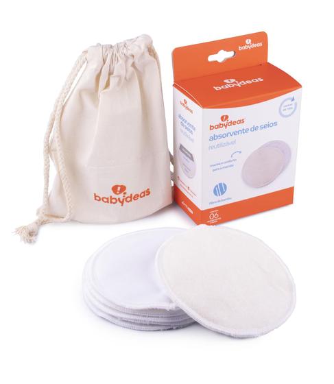 Imagem de Caixa Com 6 Absorventes Laváveis Para Seios Babydeas