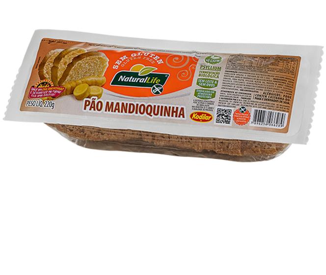 Imagem de Caixa Com 6 Pacotes De Pão Mandioquinha Vegano Com Psyllium Sem Gluten 220g Kodilar