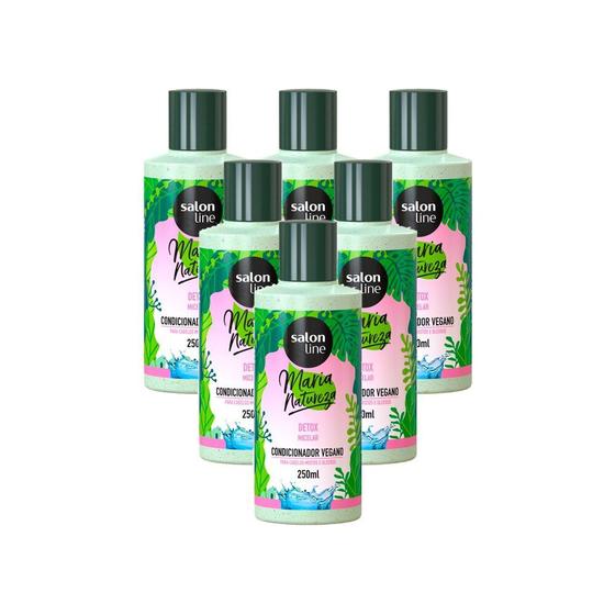 Imagem de Caixa com 6 unidades de Condicionador Detox Maria Natureza Salon Line 250ml