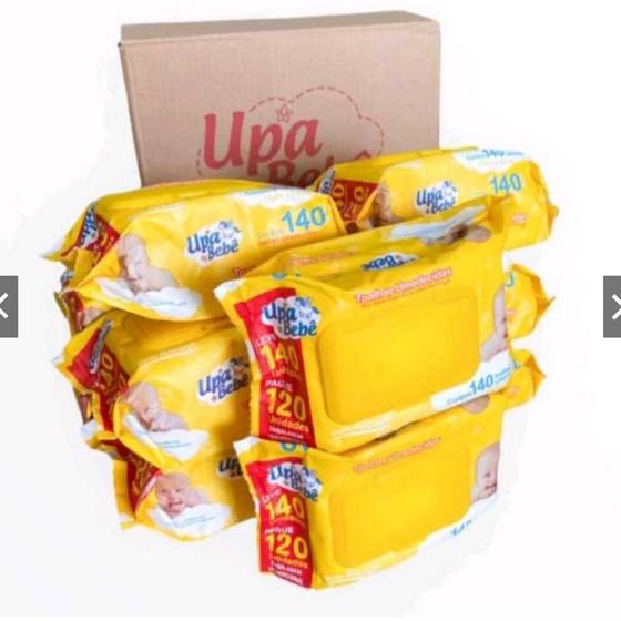 Imagem de Caixa Com 840 Unidades Lencinhos Bebe Toalha Umedecido Marca   - Upa Bebê